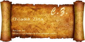 Chladek Zita névjegykártya
