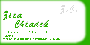 zita chladek business card